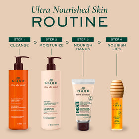 NUXE lifestyle flatlay in a purse suggesting on-the-go refresh and convenience benefit