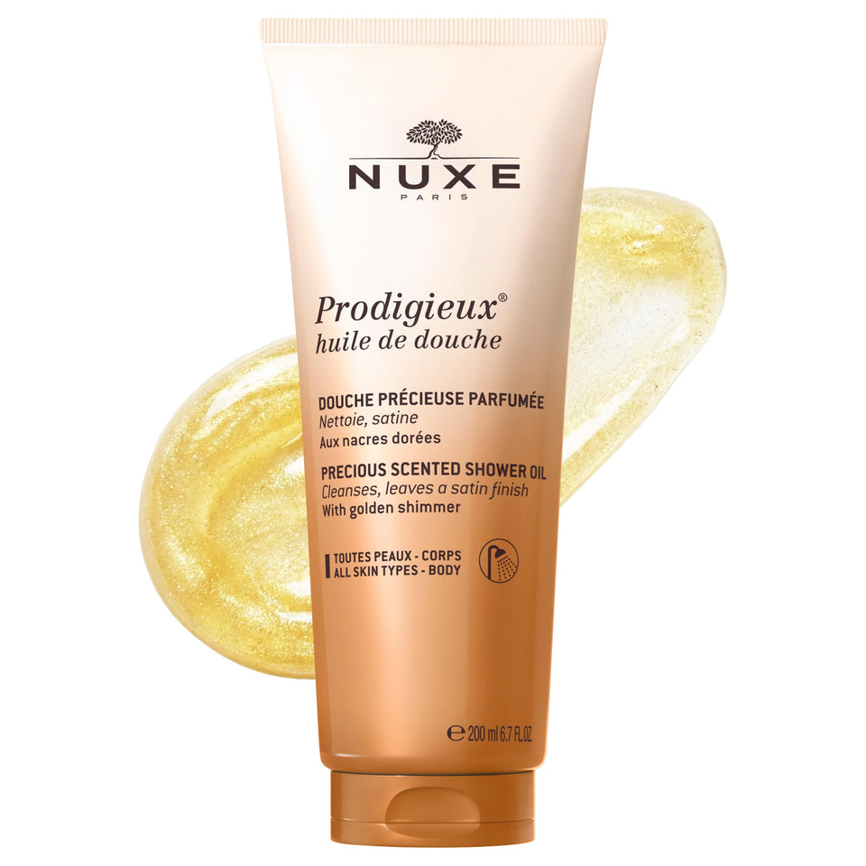 NUXE bottle front view showing packaging and brand benefit of gentle cleansing