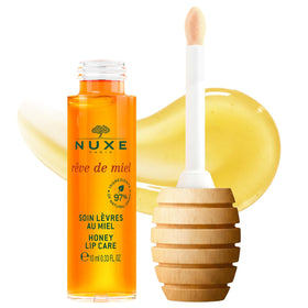 NUXE front packaging showing compact elegant bottle and glossy finish benefit
