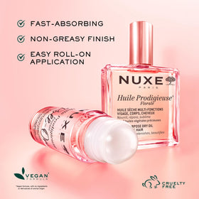 NUXE roll-on in hand indicating portable size and travel-friendly benefit