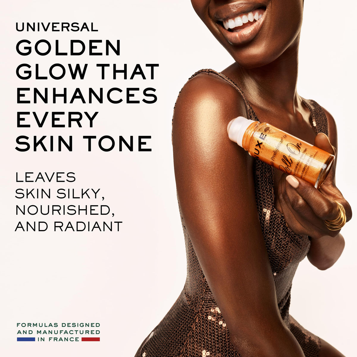 NUXE rollerball detail highlighting smooth application and precise control