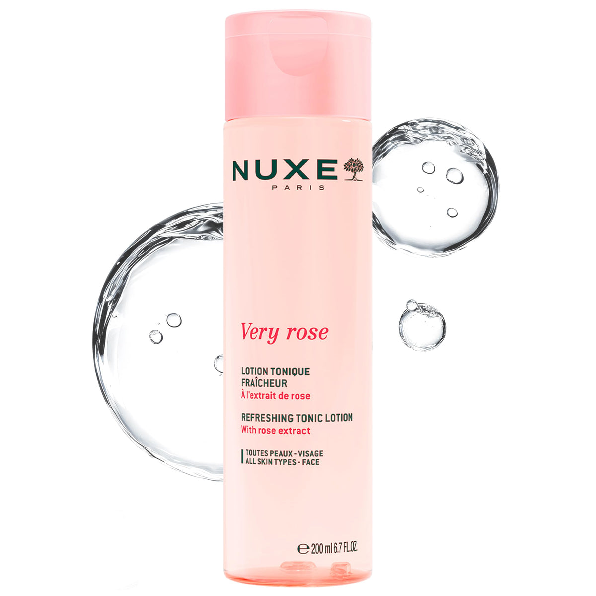 NUXE front packaging bottle showing elegant label and volume benefit