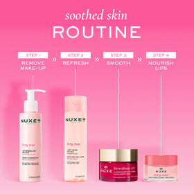 NUXE bottle styled on bathroom shelf suggesting daily ritual benefit