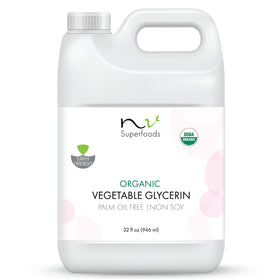 NV Superfoods front label bottle showing organic certification and clean design benefits clarity