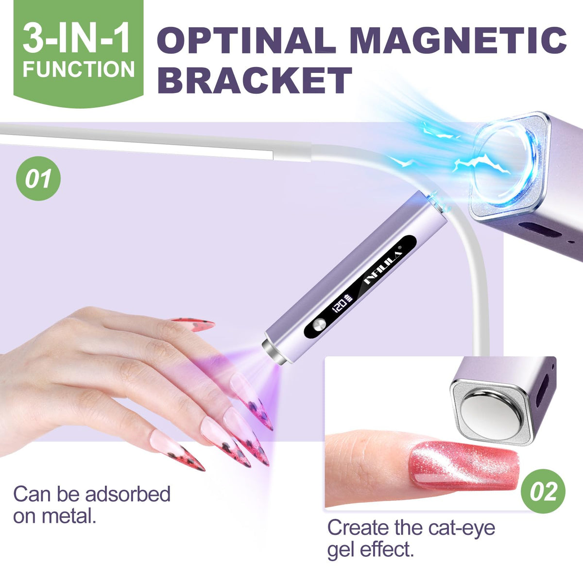 NXJ INFILILA flash cure in use demonstrating quick targeted curing benefit