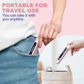 NXJ INFILILA in travel pouch on a vanity showing on-the-go nail prep benefits