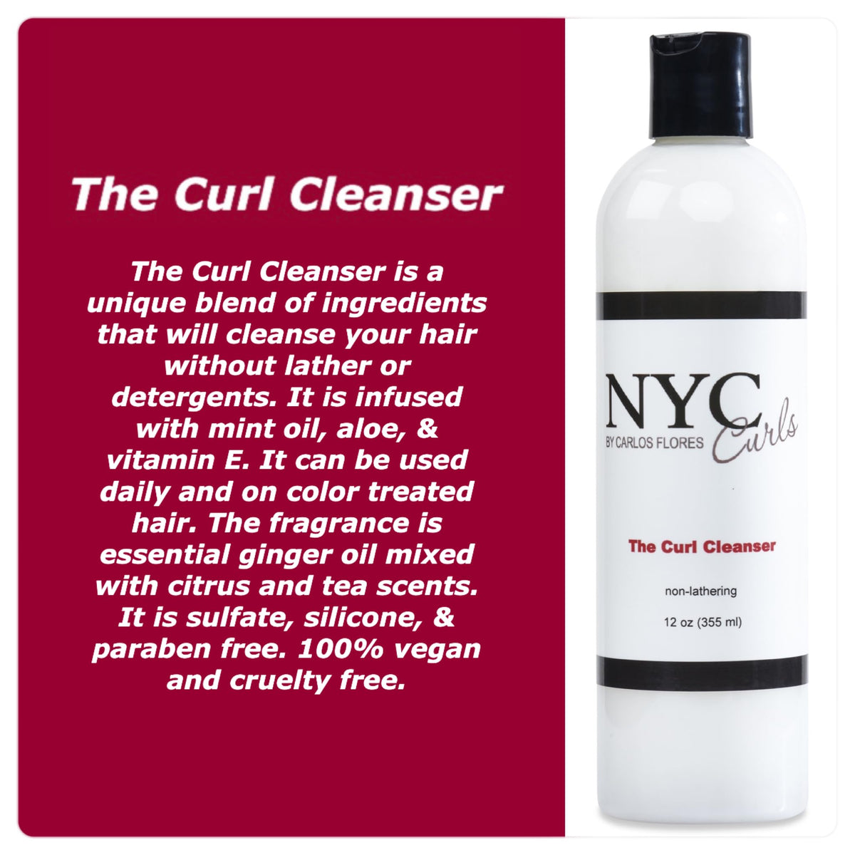 NYC Curls product texture close-up showing creamy slip for easy detangling