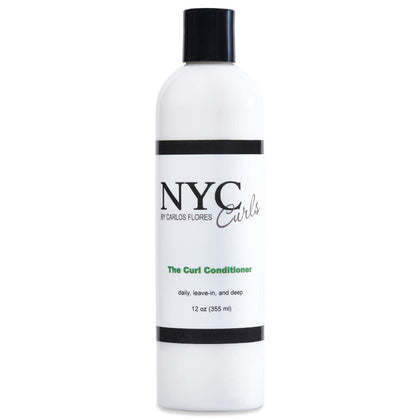 NYC Curls front packaging showing label and 12 fl oz size, clear product benefits