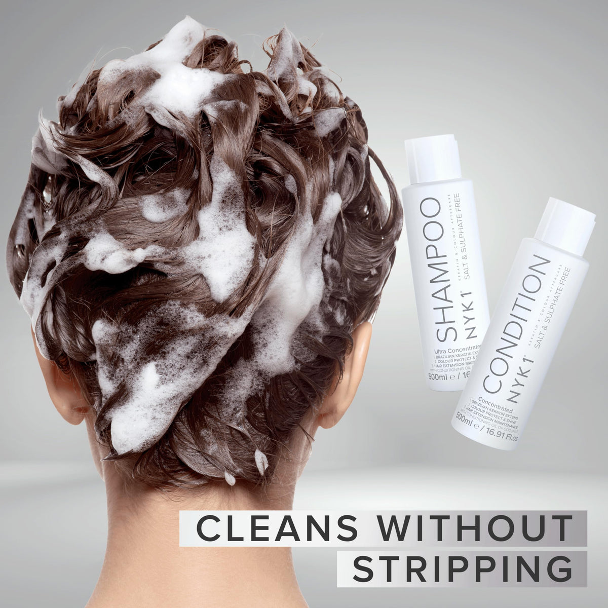 NYK1 hair aftercare result with smooth shiny strands benefit