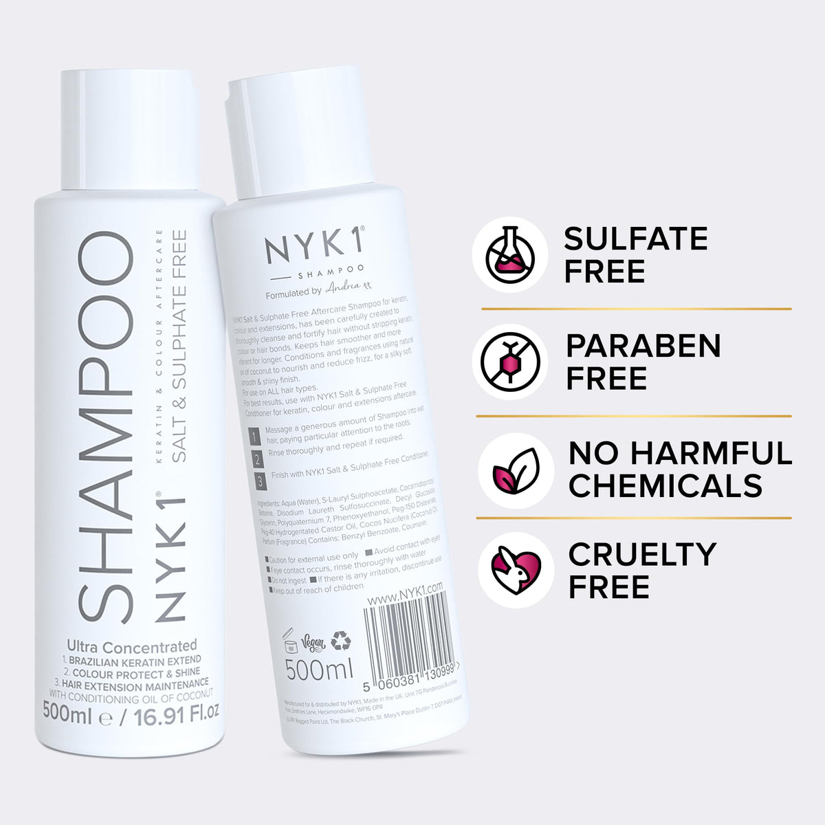 NYK1 bottle on bathroom shelf staged in lifestyle setting benefit