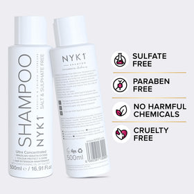 NYK1 bottle on bathroom shelf staged in lifestyle setting benefit