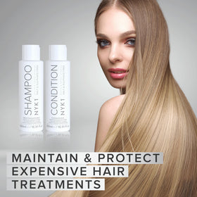 NYK1 used on extensions demonstrating tangle-free, bond-safe benefit