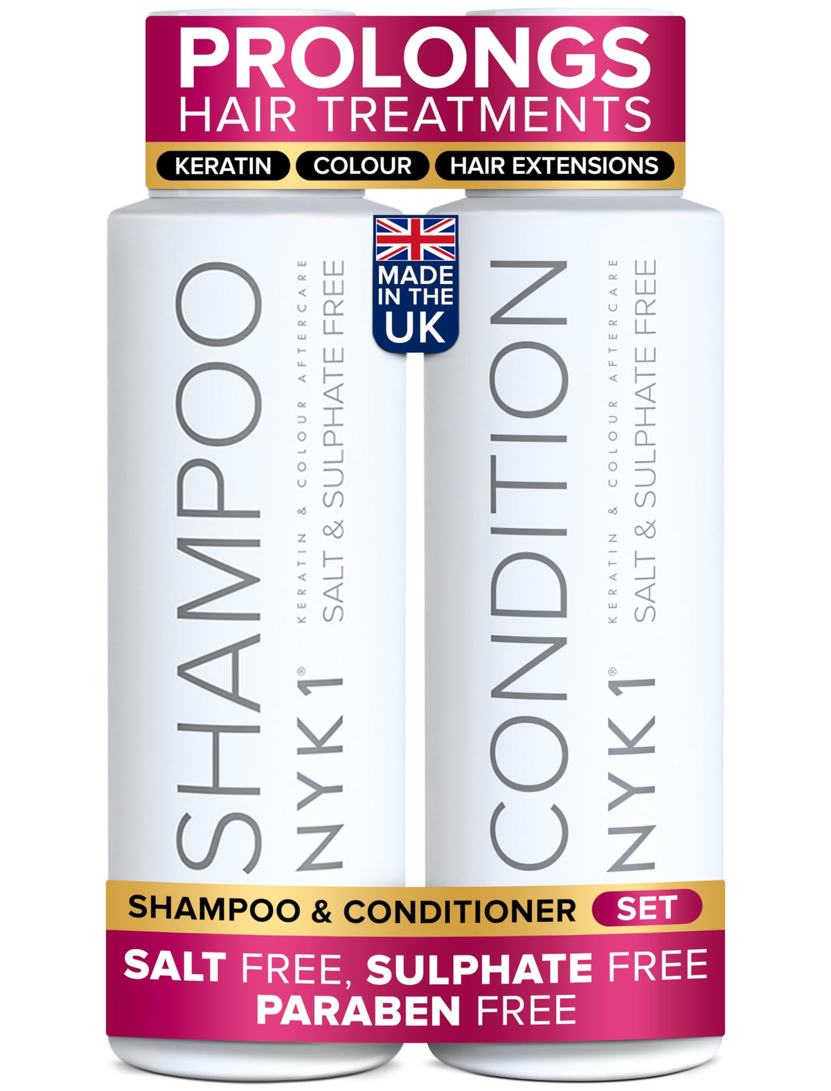 NYK1 front packaging showing the sulfate-free duo and benefits