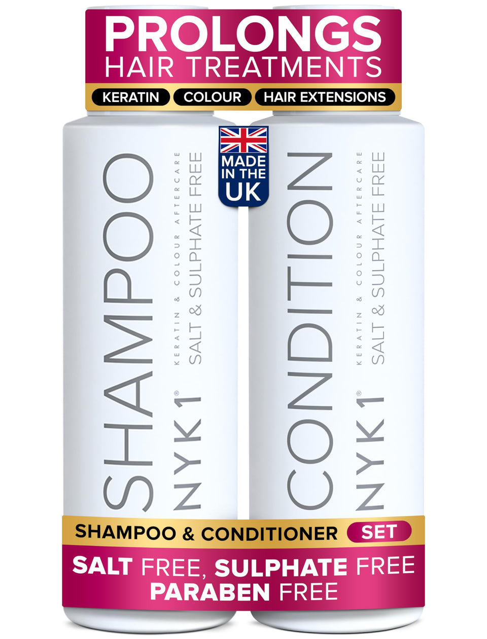 NYK1 front packaging showing the sulfate-free duo and benefits