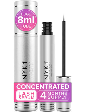 NYK1 LashForce front packaging showing bottle and branding for longer lashes