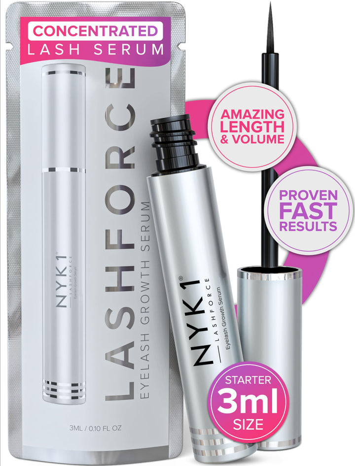 NYK1 LashForce front packaging showing product benefit and branding
