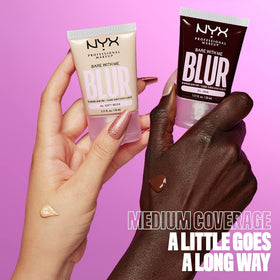 NYX PROFESSIONAL MAKEUP before and after portrait showing smoother skin