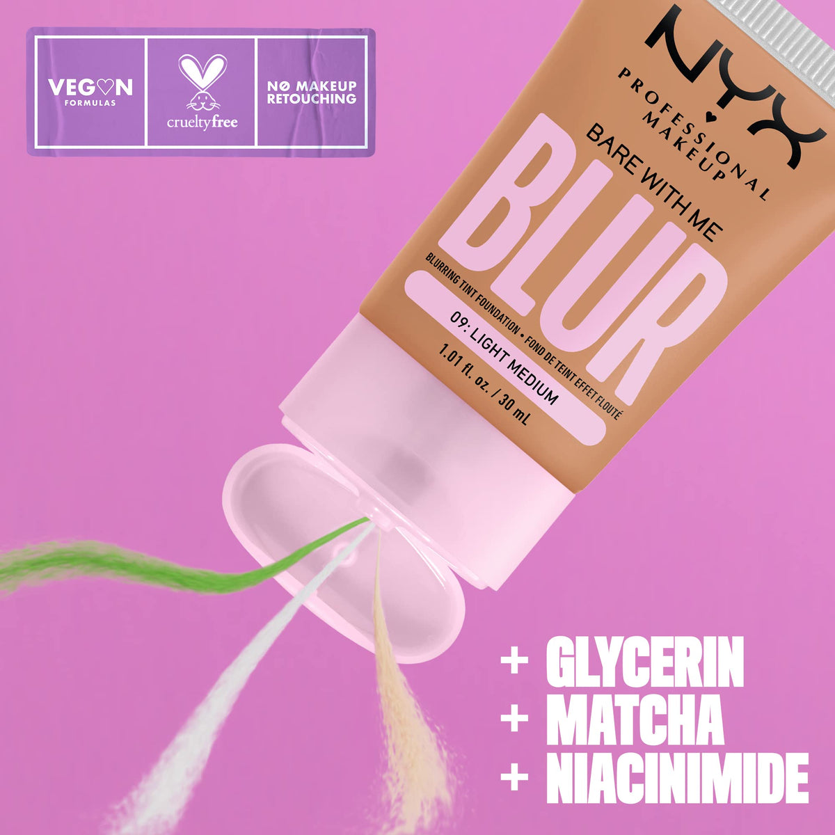 NYX PROFESSIONAL MAKEUP close texture swirl demonstrating smooth blendability