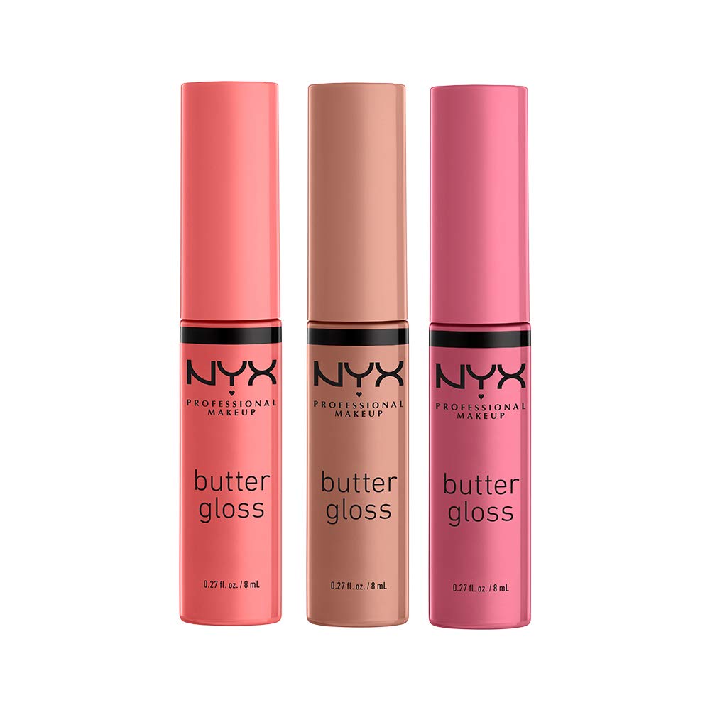 NYX PROFESSIONAL MAKEUP front packaging showing three gloss tubes and brand name
