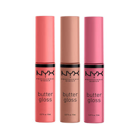 NYX PROFESSIONAL MAKEUP front packaging showing three gloss tubes and brand name