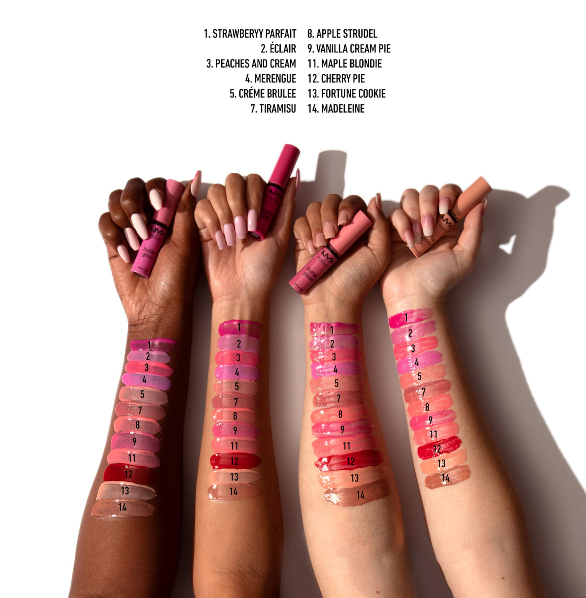NYX PROFESSIONAL MAKEUP gloss next to coin for scale illustrating compact travel-friendly size