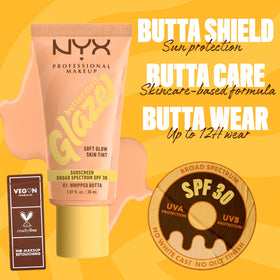 NYX PROFESSIONAL MAKEUP product dispensing from tube showing easy application