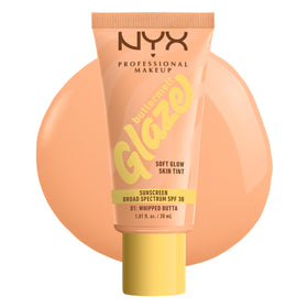 NYX PROFESSIONAL MAKEUP front tube showing product packaging and benefits