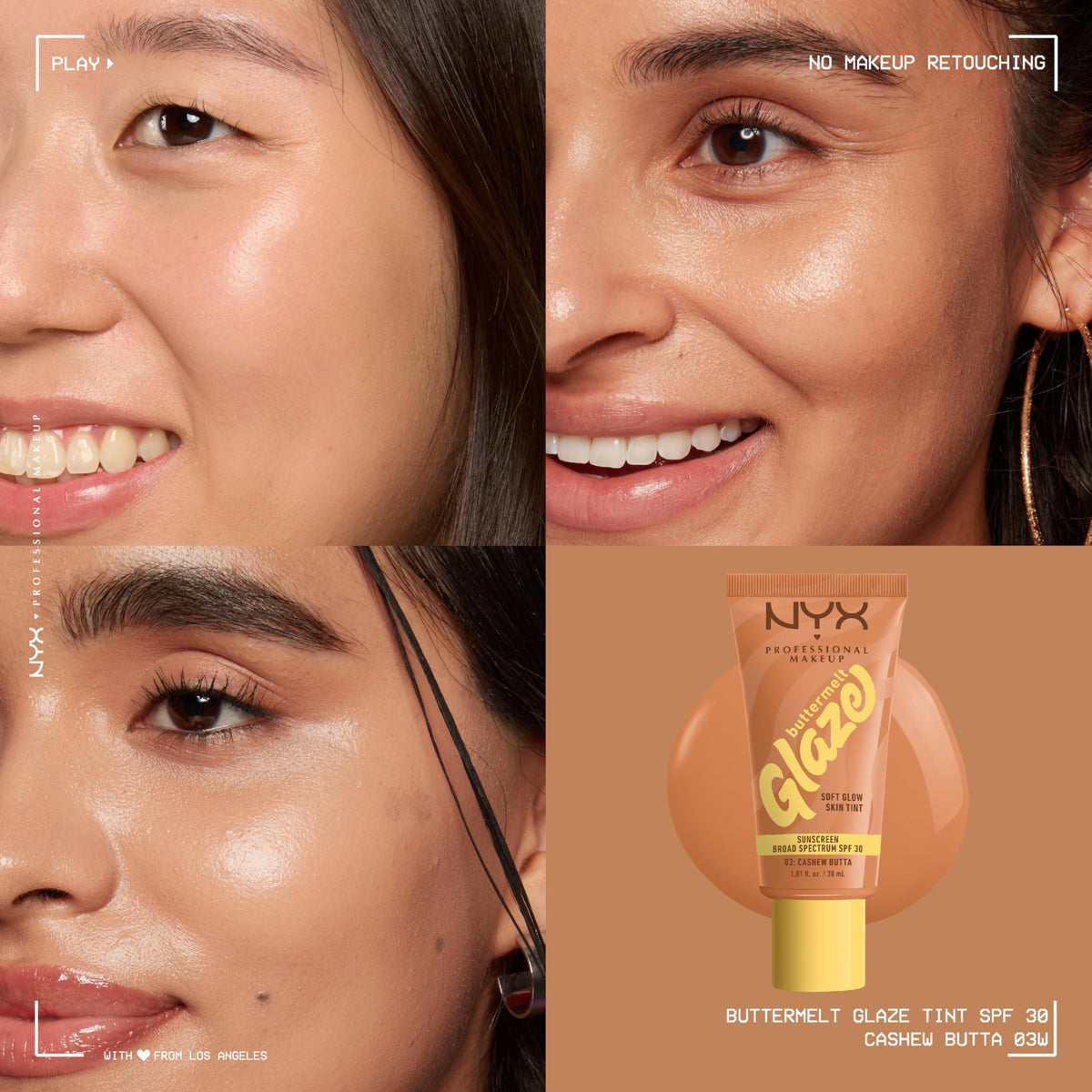 NYX PROFESSIONAL MAKEUP application on hand demonstrating hydrating, non-greasy finish