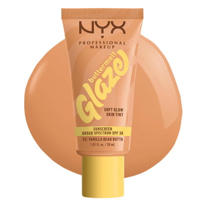 NYX PROFESSIONAL MAKEUP front packaging showing shade label and finish benefits