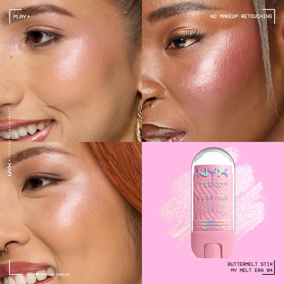 NYX Buttermelt Glaze Stix close-up of creamy stick texture for buttery glide