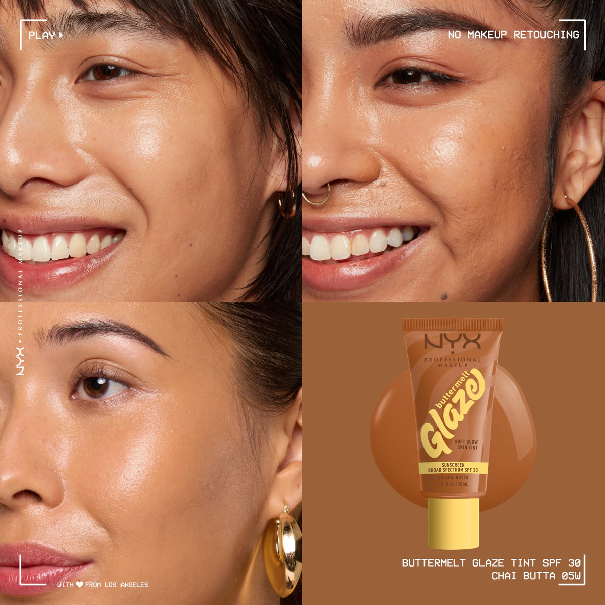 NYX PROFESSIONAL MAKEUP texture swipe highlighting buttery, blendable finish
