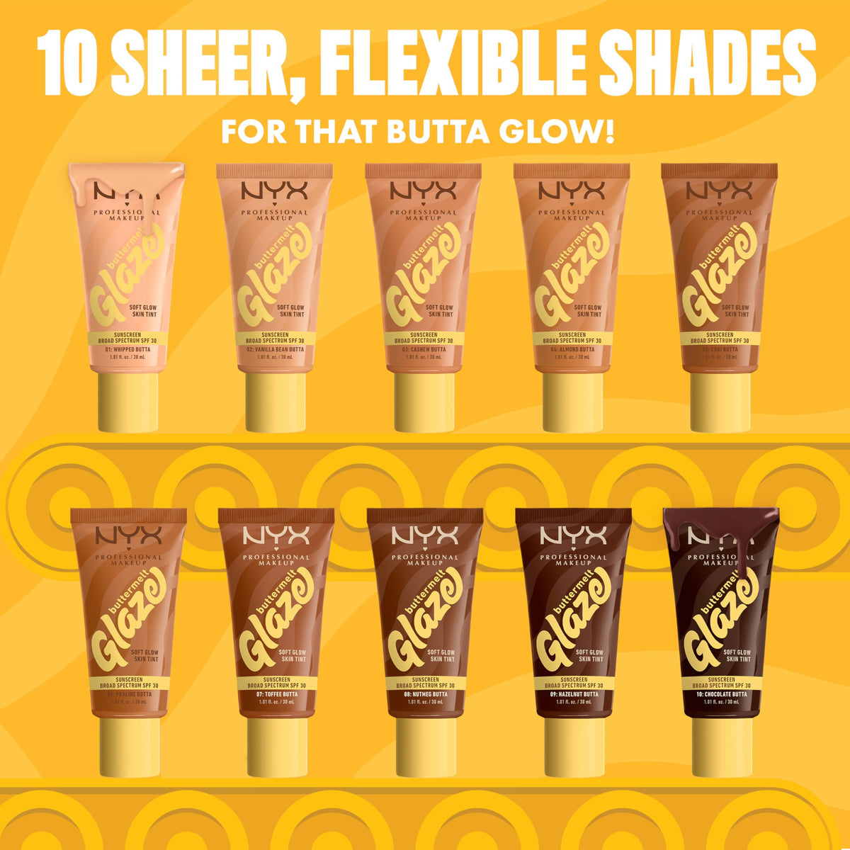 NYX PROFESSIONAL MAKEUP size comparison with coin to show portable tube