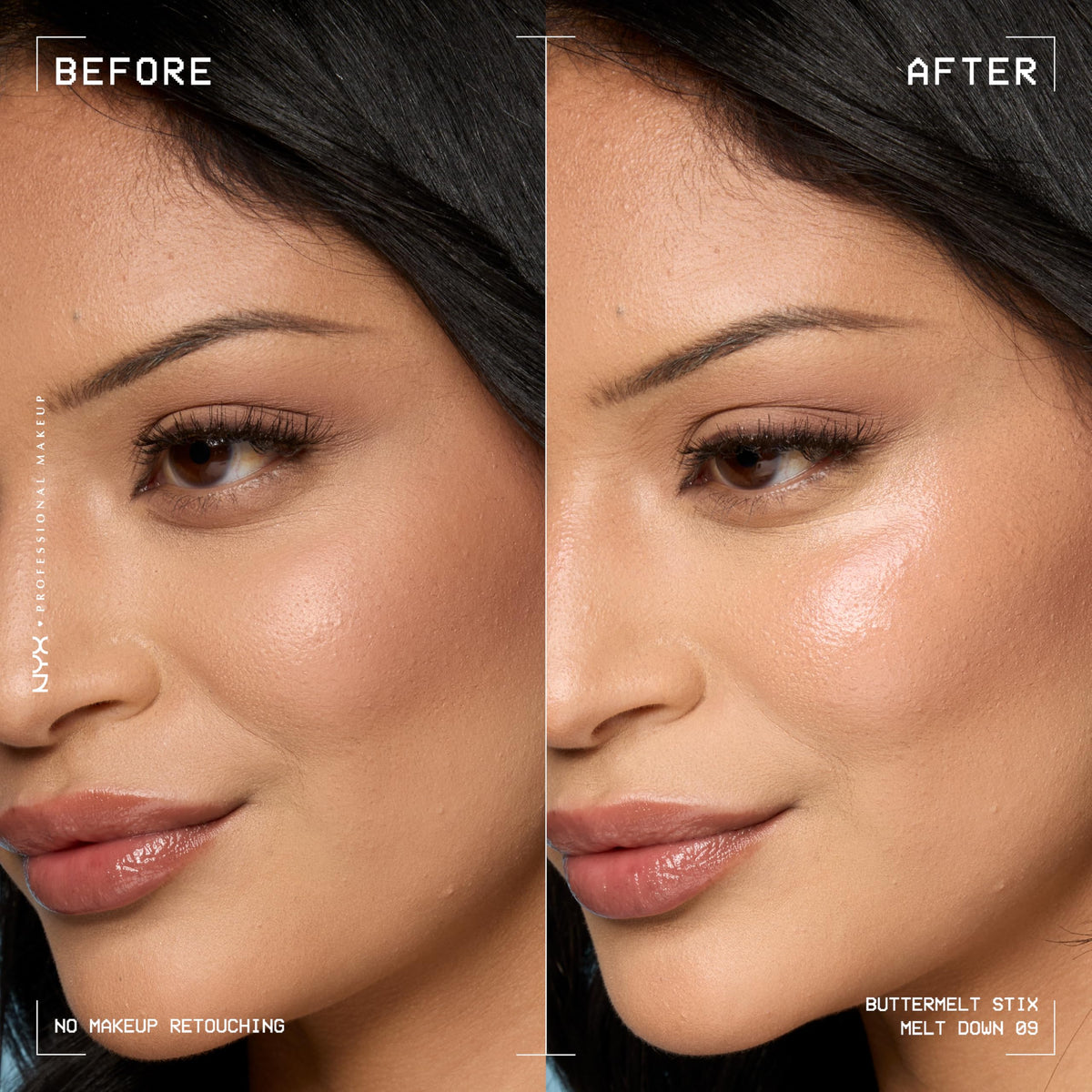NYX Buttermelt swatch on arm revealing peach sheen and buildable coverage