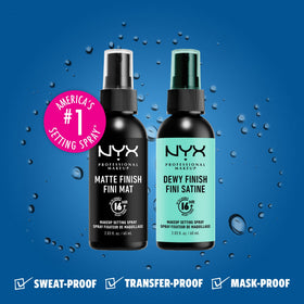 NYX PROFESSIONAL MAKEUP dewy spray nozzle close-up for luminous finish