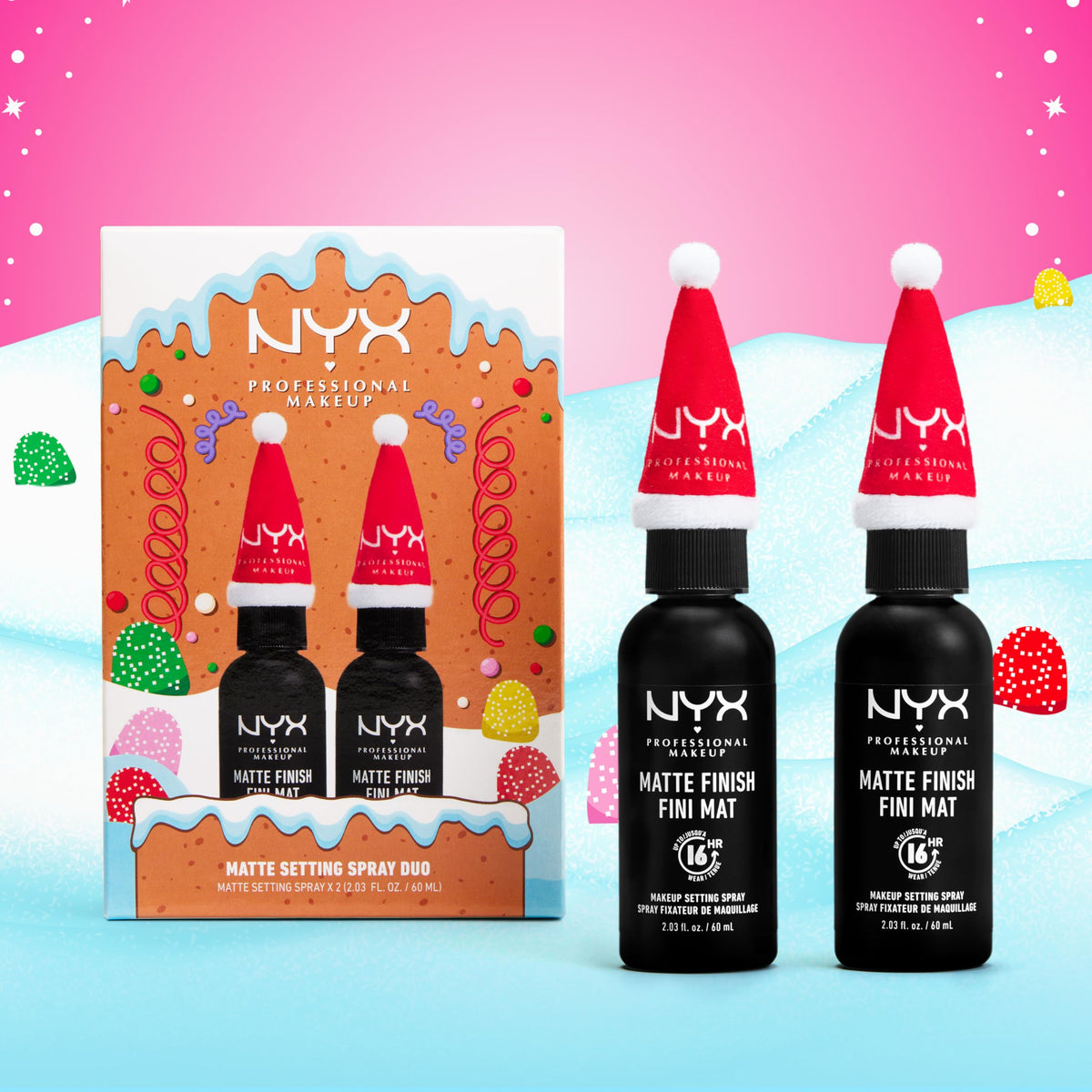 NYX PROFESSIONAL MAKEUP two full-size bottles side by side showing scale and value