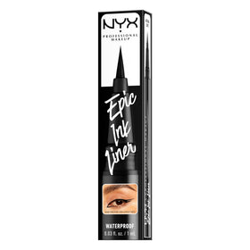 NYX Epic Ink Liner packaging back label with ingredient block and cruelty-free claim