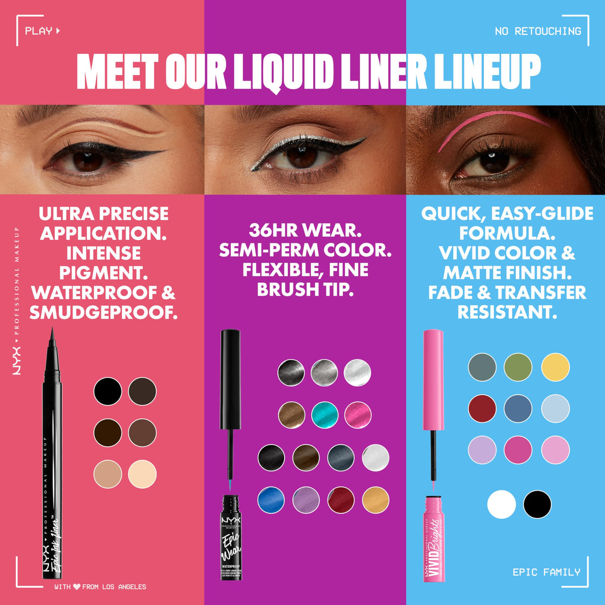 NYX Epic Ink Liner placed inside a makeup kit for everyday routine organization