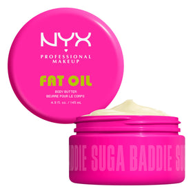 NYX jar front view showing packaging and glossy body butter benefit