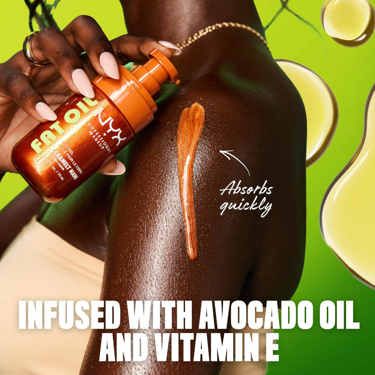 NYX PROFESSIONAL MAKEUP avocado oil ingredient close-up for nourishing hydration