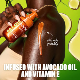 NYX PROFESSIONAL MAKEUP avocado oil ingredient close-up for nourishing hydration