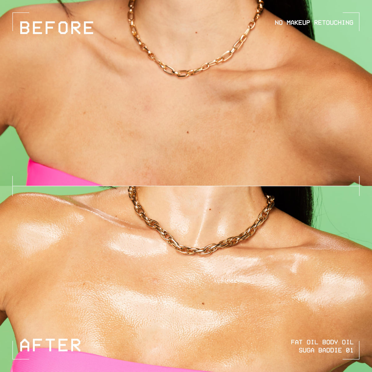 NYX Fat Oil applied to forearm highlighting instant luminous skin benefit