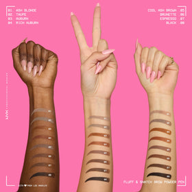 NYX PROFESSIONAL MAKEUP pen application on hand illustrating blendability and control