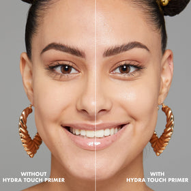 NYX PROFESSIONAL MAKEUP primer being dispensed showing easy pump application benefit