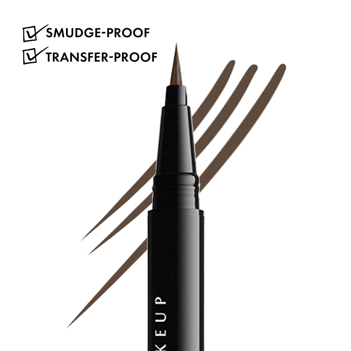 NYX PROFESSIONAL MAKEUP ash brown swatch on skin showing buildable tint