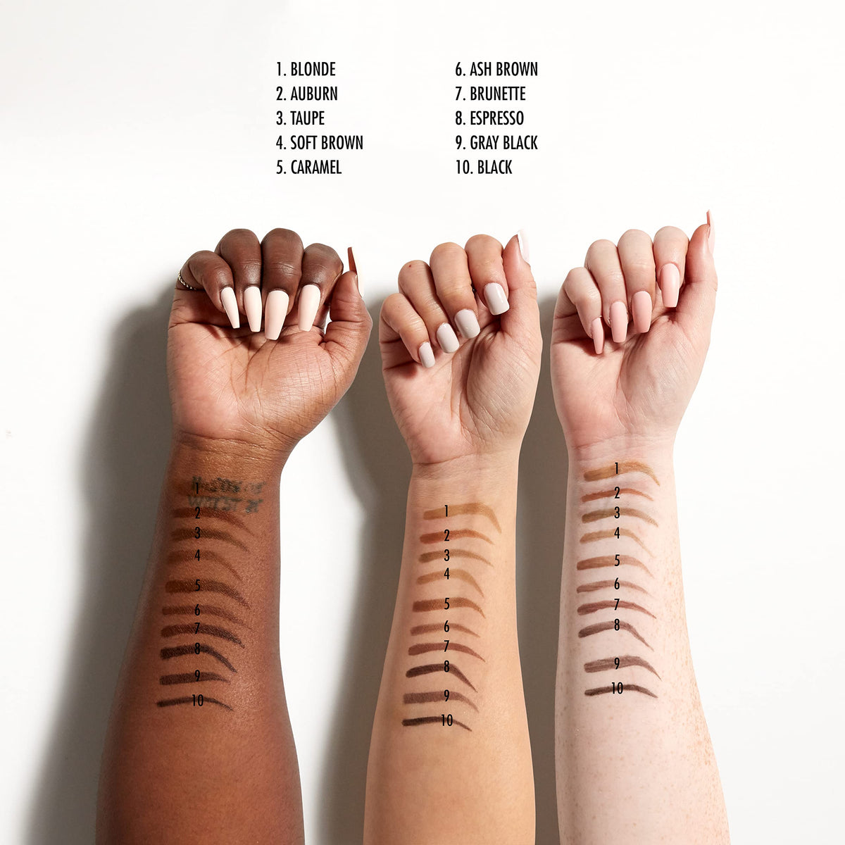 NYX PROFESSIONAL MAKEUP before-and-after brow comparison showing natural lift
