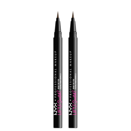 NYX PROFESSIONAL MAKEUP front packaging showing pack of two pens and benefits