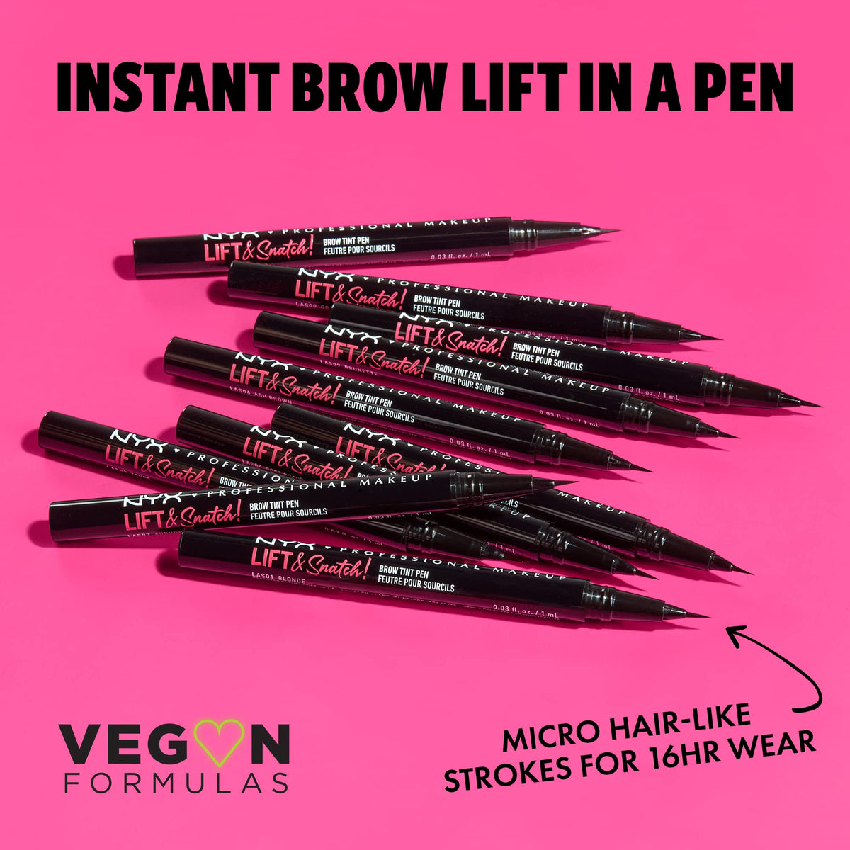 NYX PROFESSIONAL MAKEUP closeup of flexible micro-brush tip for precise strokes