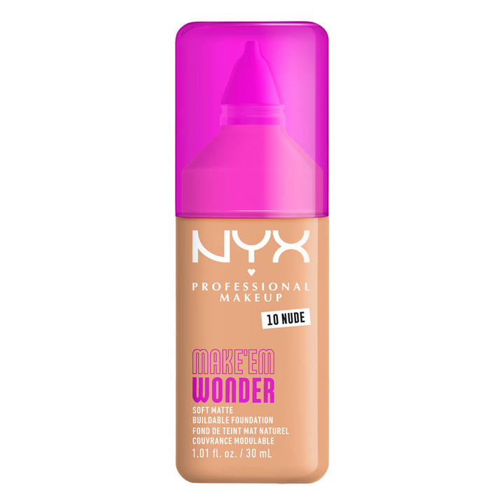 NYX PROFESSIONAL MAKEUP front packaging showing bottle and label for quick product ID