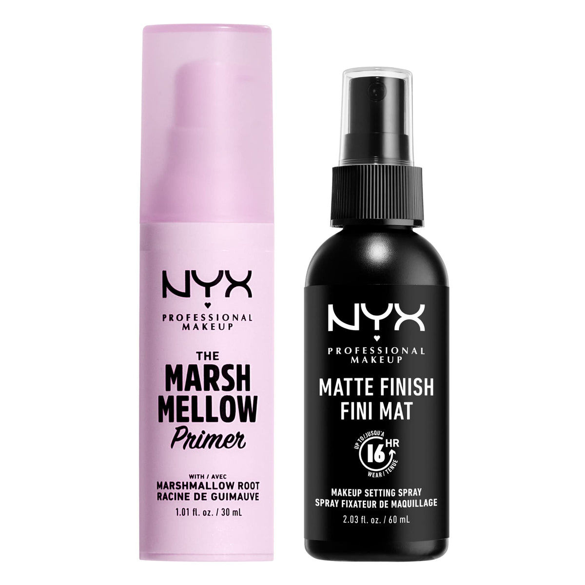 NYX primer front packaging shows product and benefits for smoother makeup