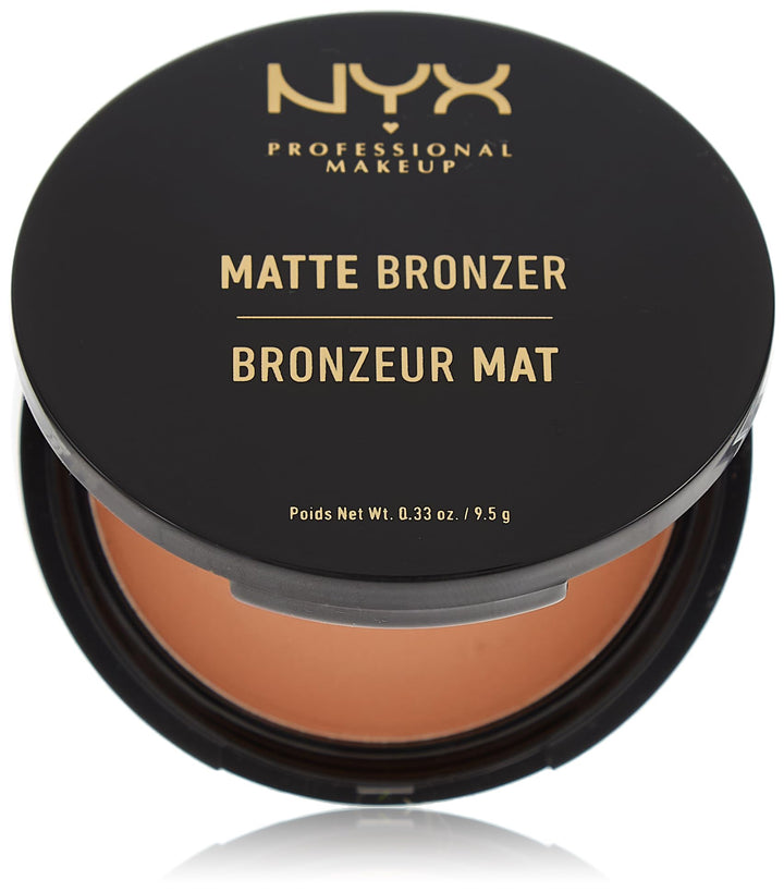 NYX PROFESSIONAL MAKEUP front packaging showing compact and shade name, clear product identity